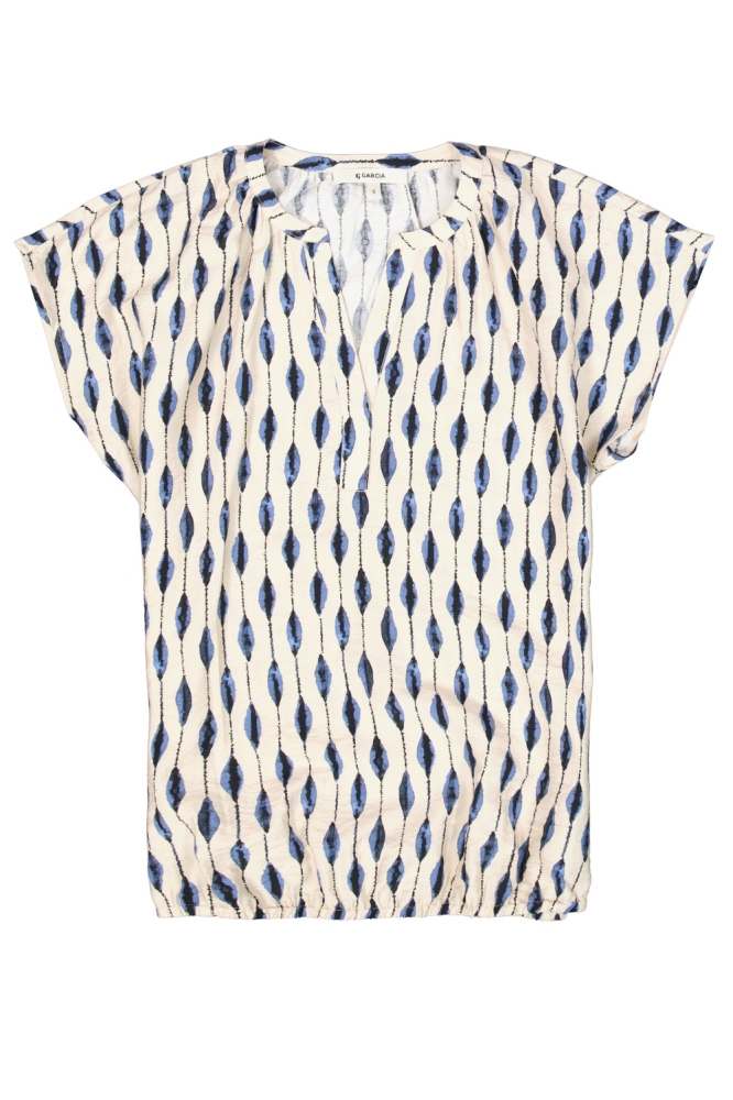 BLOUSE MET PRINT E50235 4507 PEARL